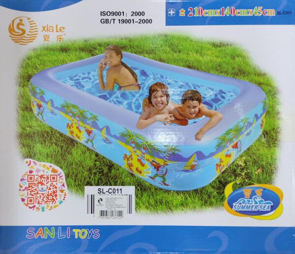 PISCINA RECTANGULAR DE 2.10X140X45CM