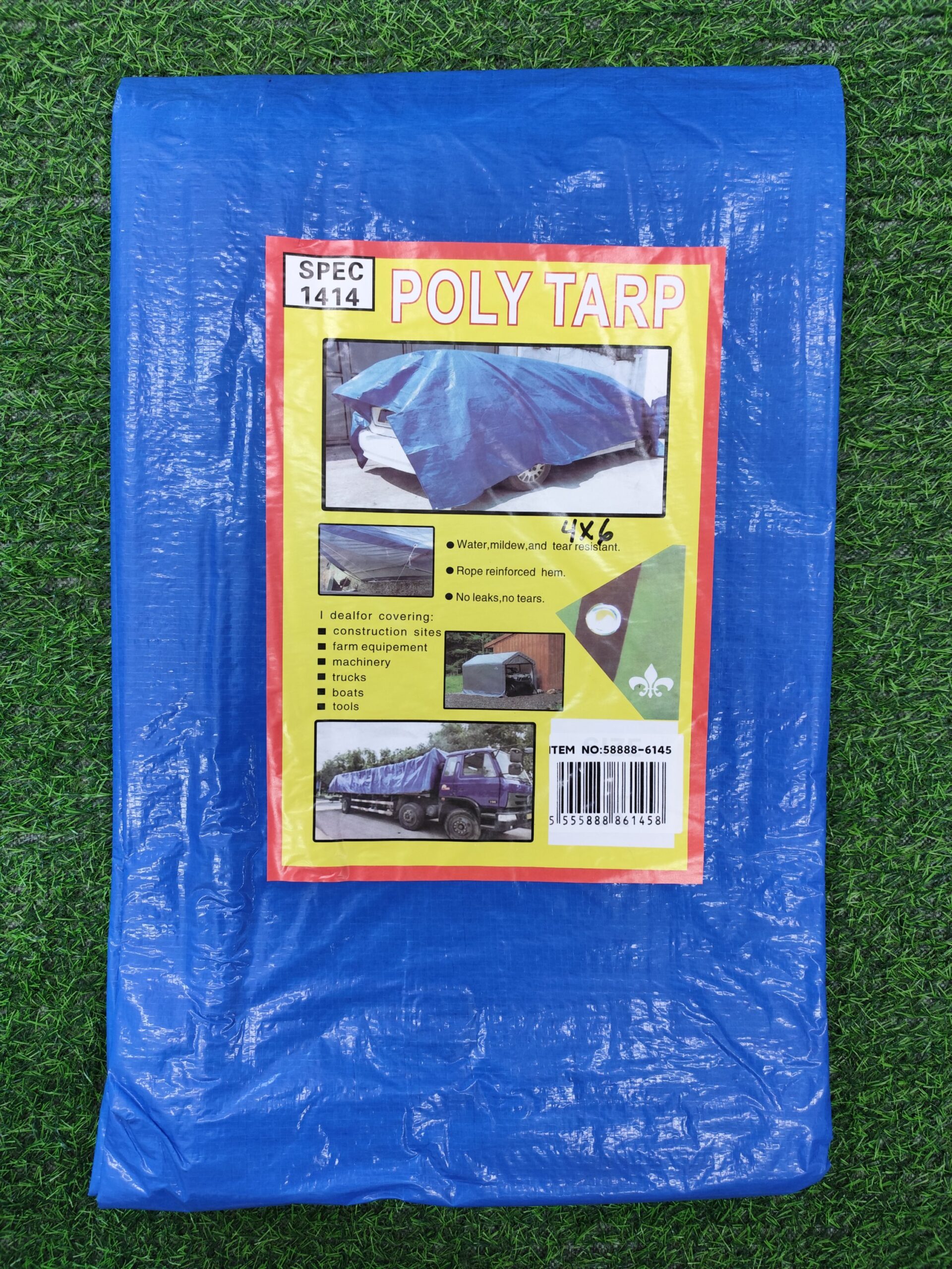 CARPA LONA IMPERMEABLE PARA CAMIONES 4X6 *