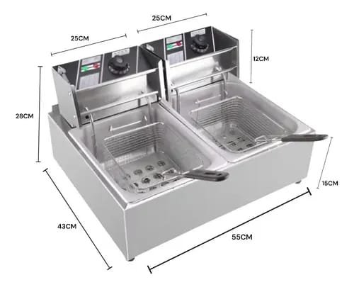FREIDORA DOBLE 12LT - Imagen 2