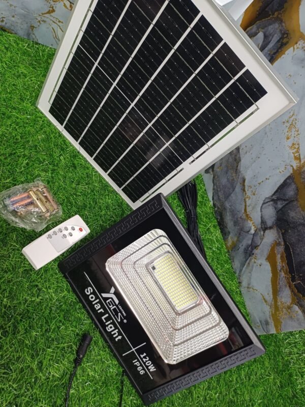 LAMPARA LED SOLAR CON PANEL 120W