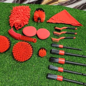 KIT CEPILLOS 18 PIEZAS PARA AUTO