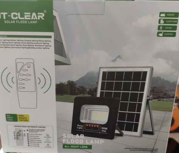 LAMPARA SOLAR CON PANEL 50W