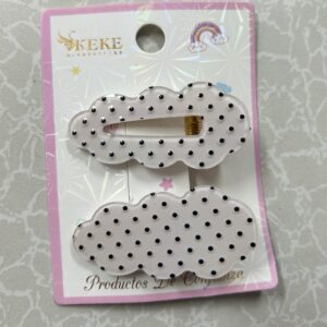 PINZA CON DISEÑO NUBE 2PZAS